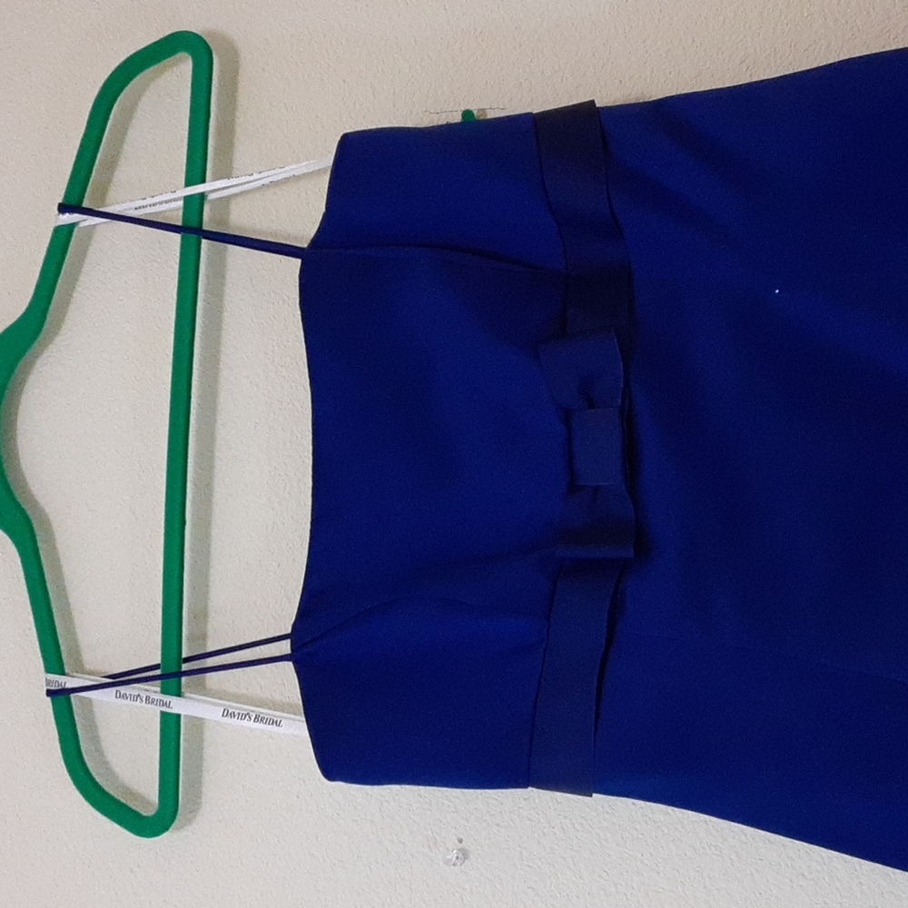 David's Bridal Royal Blue Simple Dress